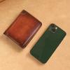 Men's Vintage Cowhide Wallet, RFID Protection Short Multi-Functional ID Card Credit Card Holder Top Layer Cowhide Money Bag 2 ID Card Windows