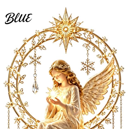 Holiday Table Centerpiece with Topper Acrylic Winged Tree Topper Christmas Angel Treetop Ornament Spring Base