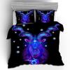 Kemila 3D Digital Printing 12 Constellations Gorgeous Quilt Cover Pillowcase Double Bed Set Sheet Soft Bedding Pictures