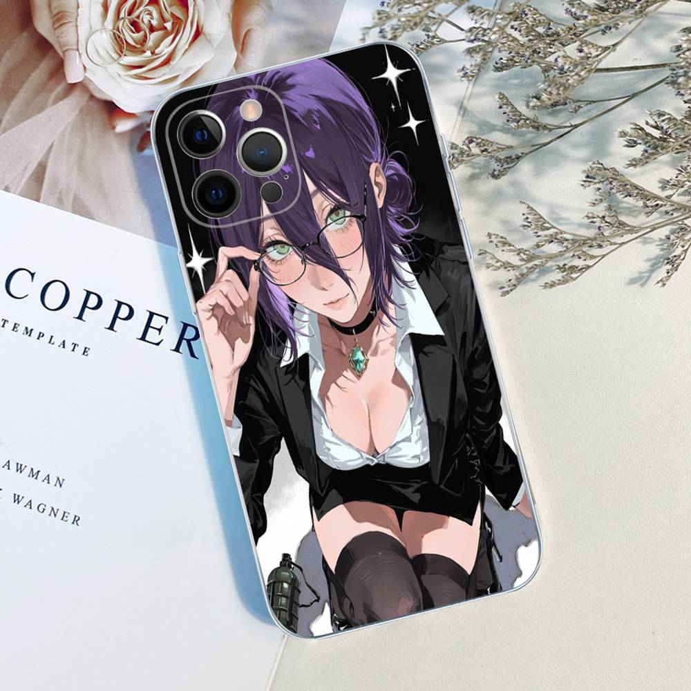 Chainsaw Man The Movie Reze Arc Phone Case For iPhone 17 16 15 14 13 11 12 Pro Max 16 Plus Transparent