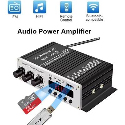 Hifi Power Amplifier HY470 Channel 2.0 Bluetooth 20W*2 Bass Treble Digital Audio Amp For Car Home Sound Computer Broadcast