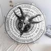 0106 Runic Sheep Head  pattern, automatic folding umbrella, portable and foldable design, 8 ribs, a Christmas or birthday gift.