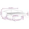 VidaXL Daybed with Trundle and Drawers Dark Grey 80x200 Cm Fabric 3197238
