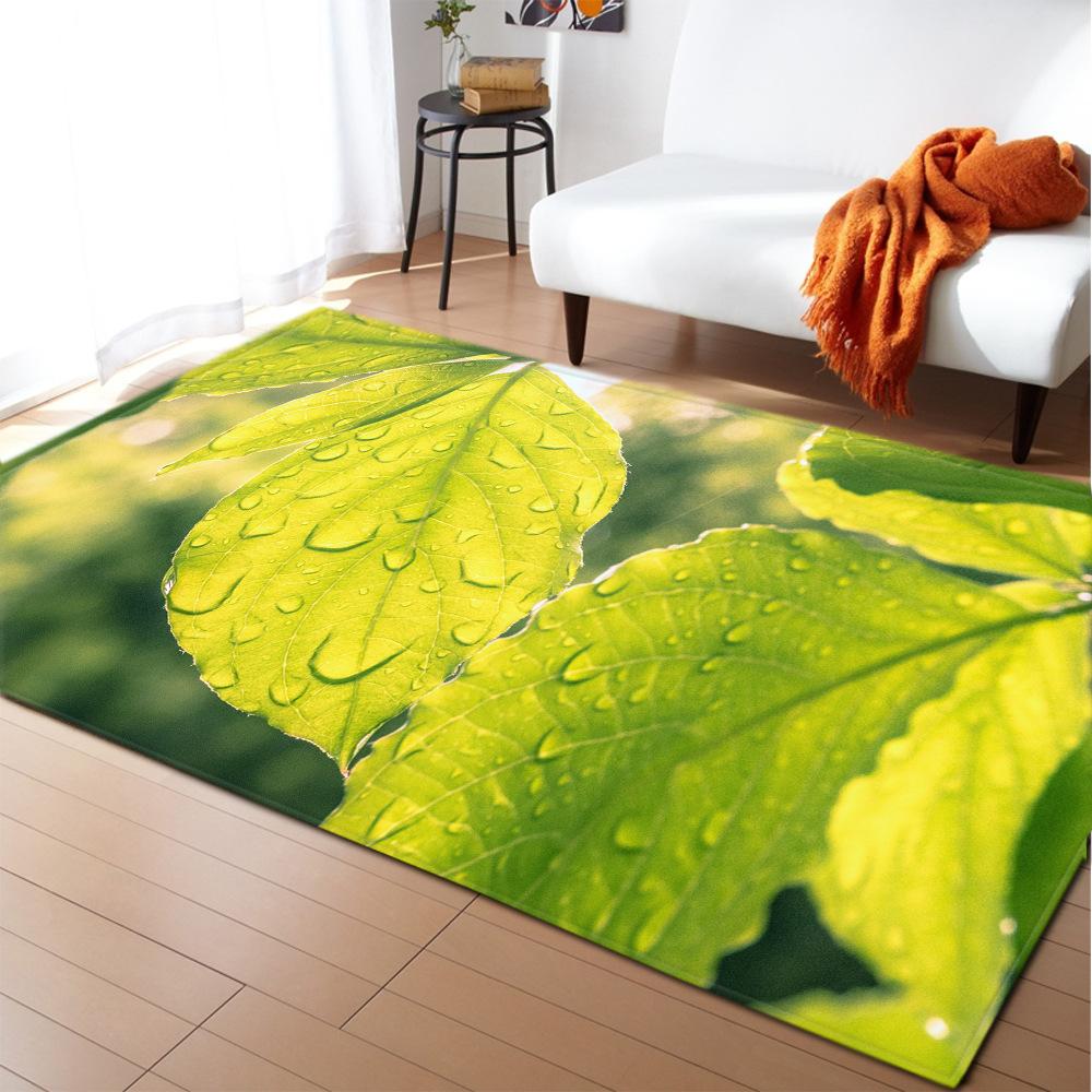 3D Print Poppies Flower Carpet Natural Scenery Floor Mat Sunlight Landscape Home Entrance Door Mat Living Room Rugs Bathroom Mat