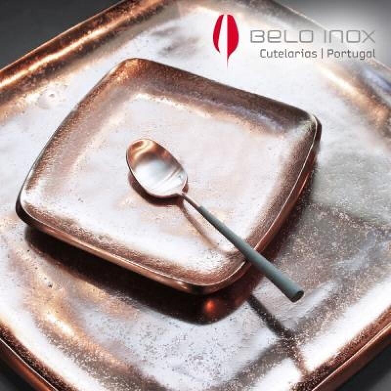 [belo inox] Neo Gray Rose Gold Tea Spoon 4P Set