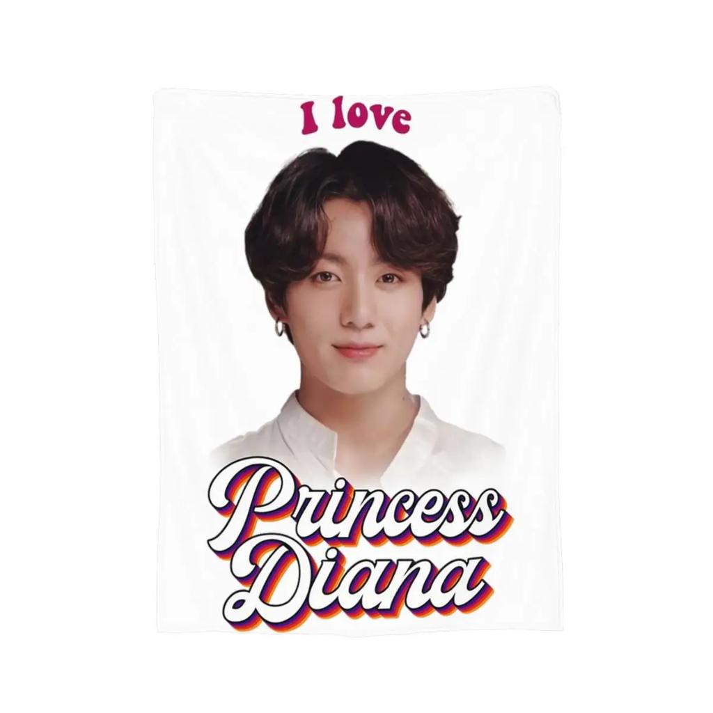 Jungkook Blankets Soft Warm Flannel Throw Blanket Plush for Bed Living Room Picnic Travel Home Sofa