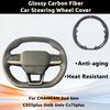 Car Steering Cover For CHANGAN 2nd Gen CS55plus Unik Univ Cs75plus UV Protection Anti-Aging Glossy Carbon Fiber Leather