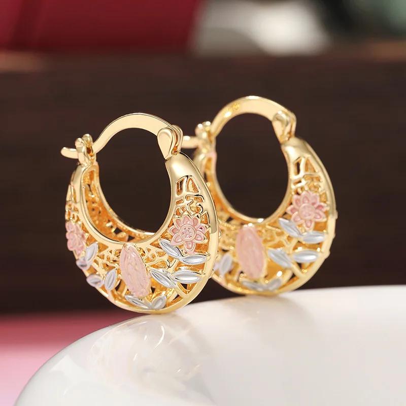 New European And American Multi Color Ear Buckle Women'S Rose Fresh Accessories Forest Style Vacation Style Accessories