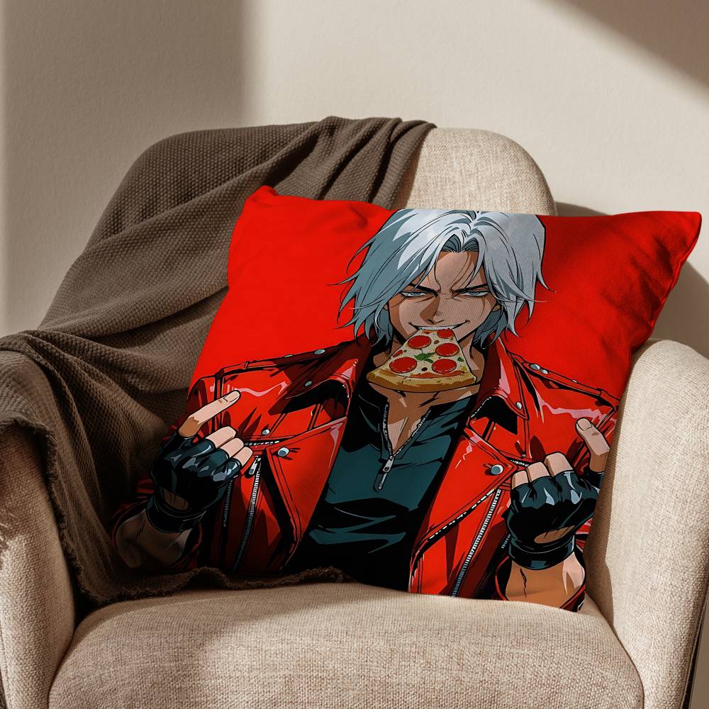 Cool Devil May Cry Game DMC Cushion Cover Suitable For Sofa Car Bedroom Office Cushions Decorative Pillow Case