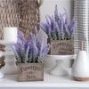 5-Head Flocked Lavender Artificial Flower for Home and Outdoor Decor