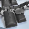 Medieval Leather Waist Pouches With Leather Belt Steampunk Waist Bag Medieval Leather Side Pack for Halloween Cosplay
