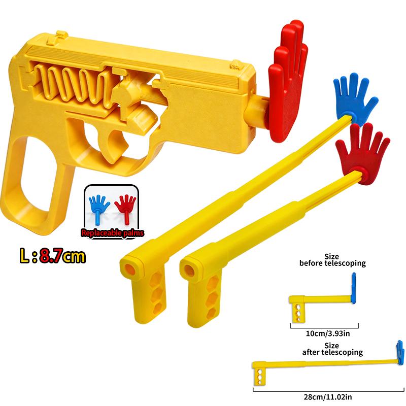 NOVO Prop Impresso em 3D Pistola de Brinquedo Lançador de Palma Substituível, Brinquedo de Mão Interativo Engraçado para Lembrancinhas de Festa Esportes ao Ar Livre