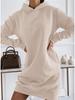 2024 Autumn/Winter Women's Solid Color Hooded Streetwear Loose Sweatshirt