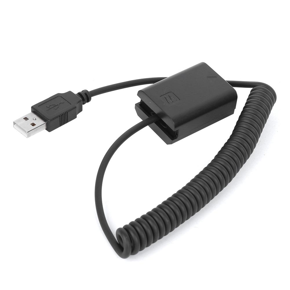 FW50 Black ABS Full Decoder 5V 2A USB Port Dummy Battery Pack with Spring Wire for Sony A7 A3000 A6300 RX10 Camera