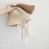 Fashion Lace Baby Hat Summer Straw Bow Baby Girl Cap Beach Children Panama Hat Princess Baby Hats and Caps for Kids 1PC