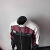 Men's American Style PU Leather Pilot Jacket - Color Block Patchwork for Cool Motorcycle Riding
