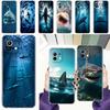 Phone Case For Xiaomi Mi 15 14 13 12 11 Lite 15T 13T 12T Pro Poco X7 X6 X5 Pro 5G X3 NFC F7 F6 F5 Clear Cover Shark
