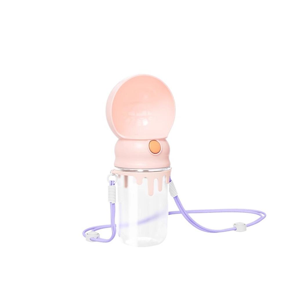 

360 мл Чашка для воды для собаки Портативная дорожная чашка для питомца Кружка для прогулок с питомцем Питомец На открытом воздухе Бутылка для воды Выход розовый