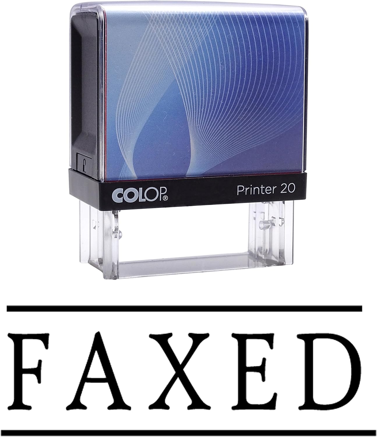 

Printtoo Self Inking Rubber Stamp Custom Colop Office Stationary P20 Mini Stamper 14 mm x 38 m Фіолетовий