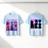 2026 Nya T-shirts för Flickor med Rund Hals och Korta Ärmar Dubbelsidig Huntrix T-shirt Silhuett Tryck Barnens Sommar Kpop T-shirts