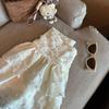 Ballet-Inspired High Waist A-Line Lace Chiffon Skirt for Women