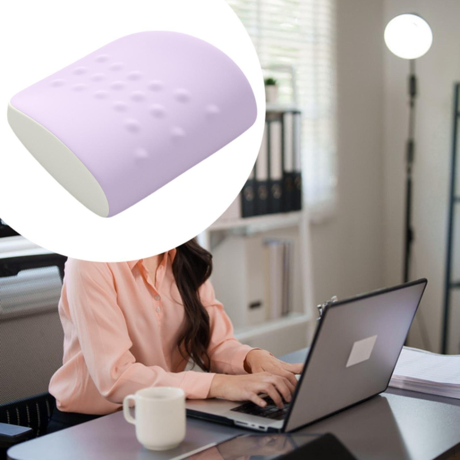 

Поясничная подушка для поддержки спины Дышащая Мягкая Эргономичная Универсальная для офисного кресла Нижняя фиолетовый