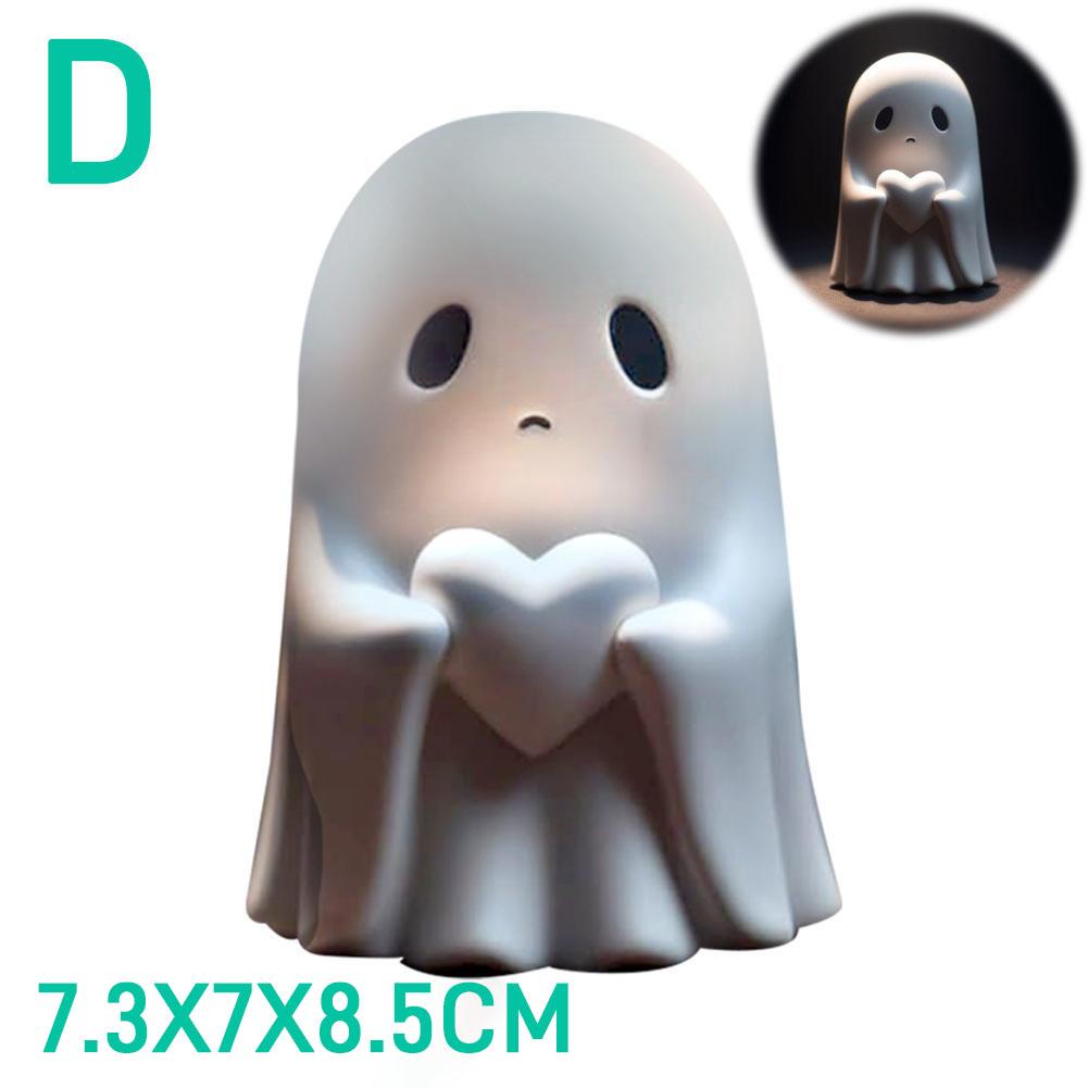 Halloween Middle Finger Ghost Decoration Cute Ghost Statue For Home Fireplace Decor Smooth Body Enhance Festive Atmosphere