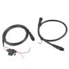 Marine for NMEA 2000 Starter Kit 1m Power Cable with Fuse Male Female Terminator T Connector for Lowrance Networks