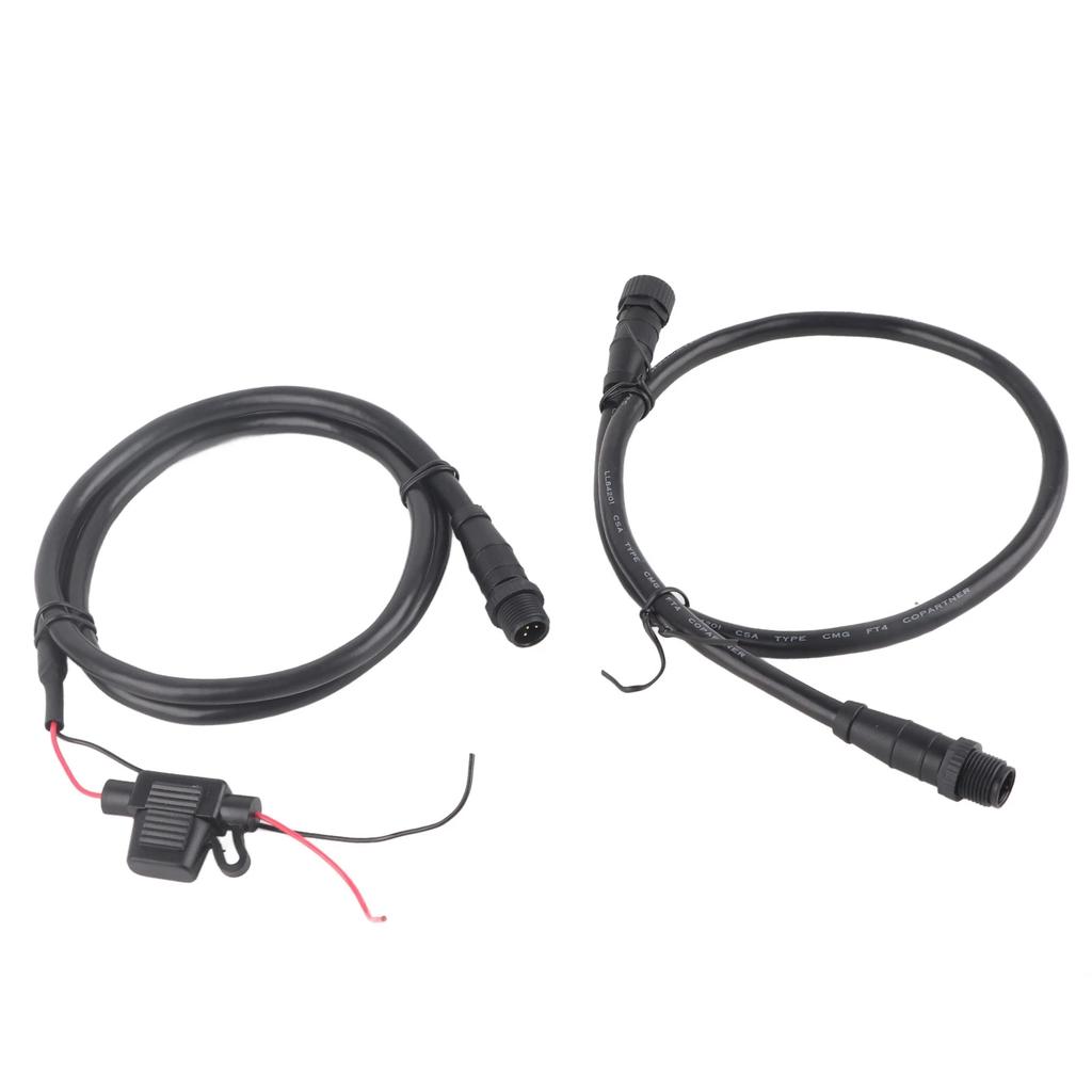 Marine for NMEA 2000 Starter Kit 1m Power Cable with Fuse Male Female Terminator T Connector for Lowrance Networks