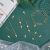 Brass Pendants, Cross, Real 18K Gold Plated, 13.5x8x1.5mm, Hole: 3.5mm, 16pcs/box