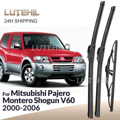 Dla Mitsubishi Pajero Montero Shogun V60 2000-2006 Wycieraczki Przednie i Tylne Pióra Wycieraczek Szyba Przednia Szyba Okno 20"+20"+16"