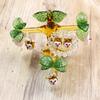 Fourcart Cute Handmade Glass Craft [Owl Nest Tree] X 3-Piece Set