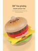 Wooden Hamburger and Fries Pretend Play Set - Educational Toy for Kids
