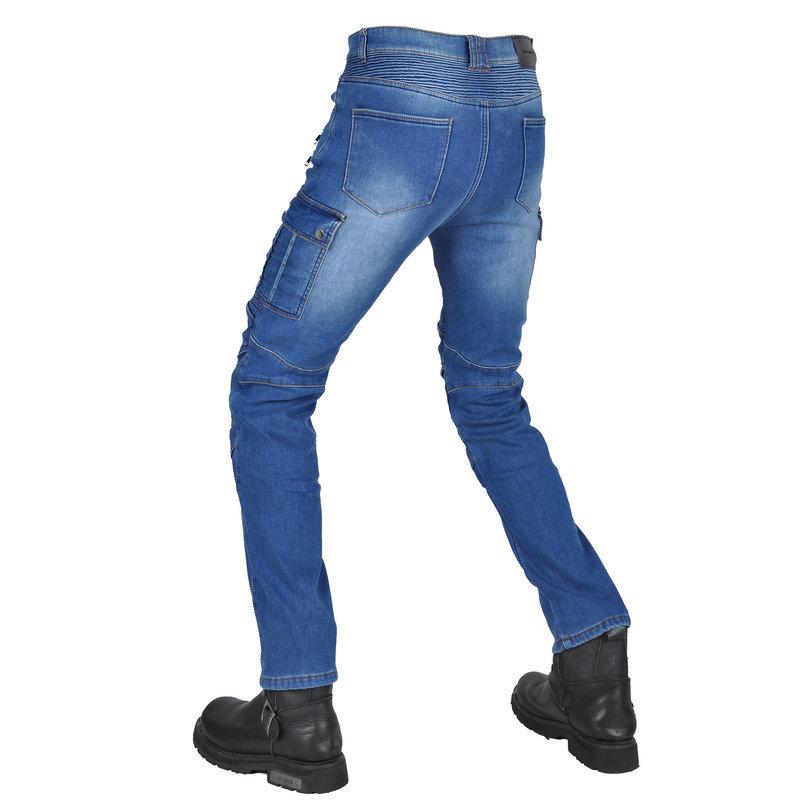 Motorcycle jeans men's, motorcycle cycling pants winter velvet warm racing anti-drop pants