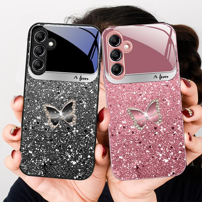Blue white dot texture For Samsung A20 30 22 23 24 25 26 31 32 A33 34 35 42 50 51 52 53 54 55 56 70 71 72 73 glass phone case