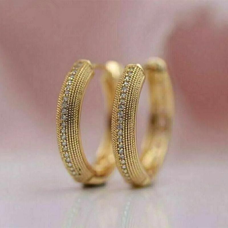 

French Style Hong Kong Style Earrings, Women s Micro Inlaid Zircon, Ladies Style, Chic Business Style, Fashionable Zircon