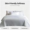 White Cotton Sateen Bedding Set Hotel Style 60S Soft Duvet Cover Sheet All Season