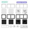 BSEED 1/2Gang Wall Switches Function Parts Mechanical Buttons EU Power Sockets USB Plastic Frames DIY Parts Free Combination