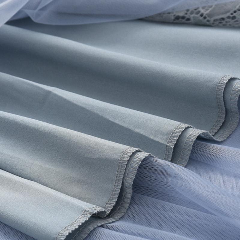 Spring New Style All-match Bow Tie High Waist Lace Embroidered Stitching Mesh Skirt Princess Style Tutu Skirt