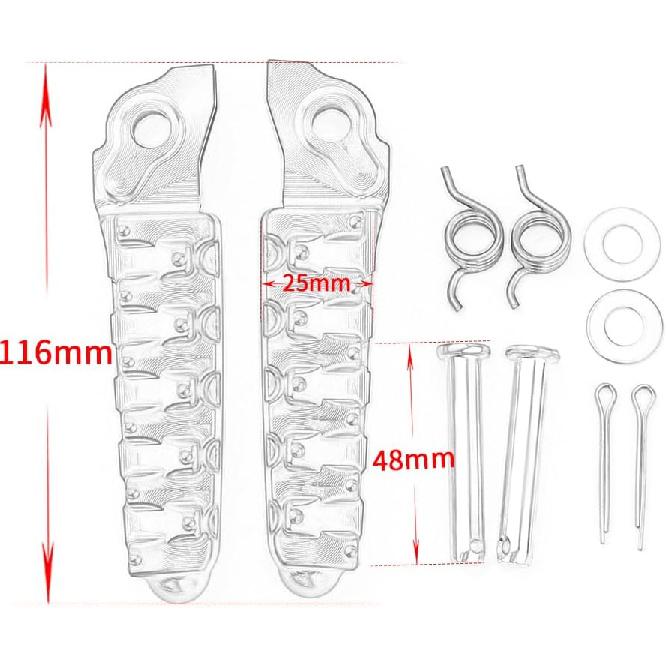 Motorcycle Front Foot Pegs Rest Pedal Compatible with K&TM DUKE 125/200 / 250/390 2018 2019 2020 2021 2022 2023 2024 duke 390 250 200 125 Accessories