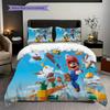 Super Mario Adventure Set Threepiece Set 1 Duvet Cover 2 Pillowcase Without Core Christmas Birthday Gift Soft And Comfortable Bedding Set
