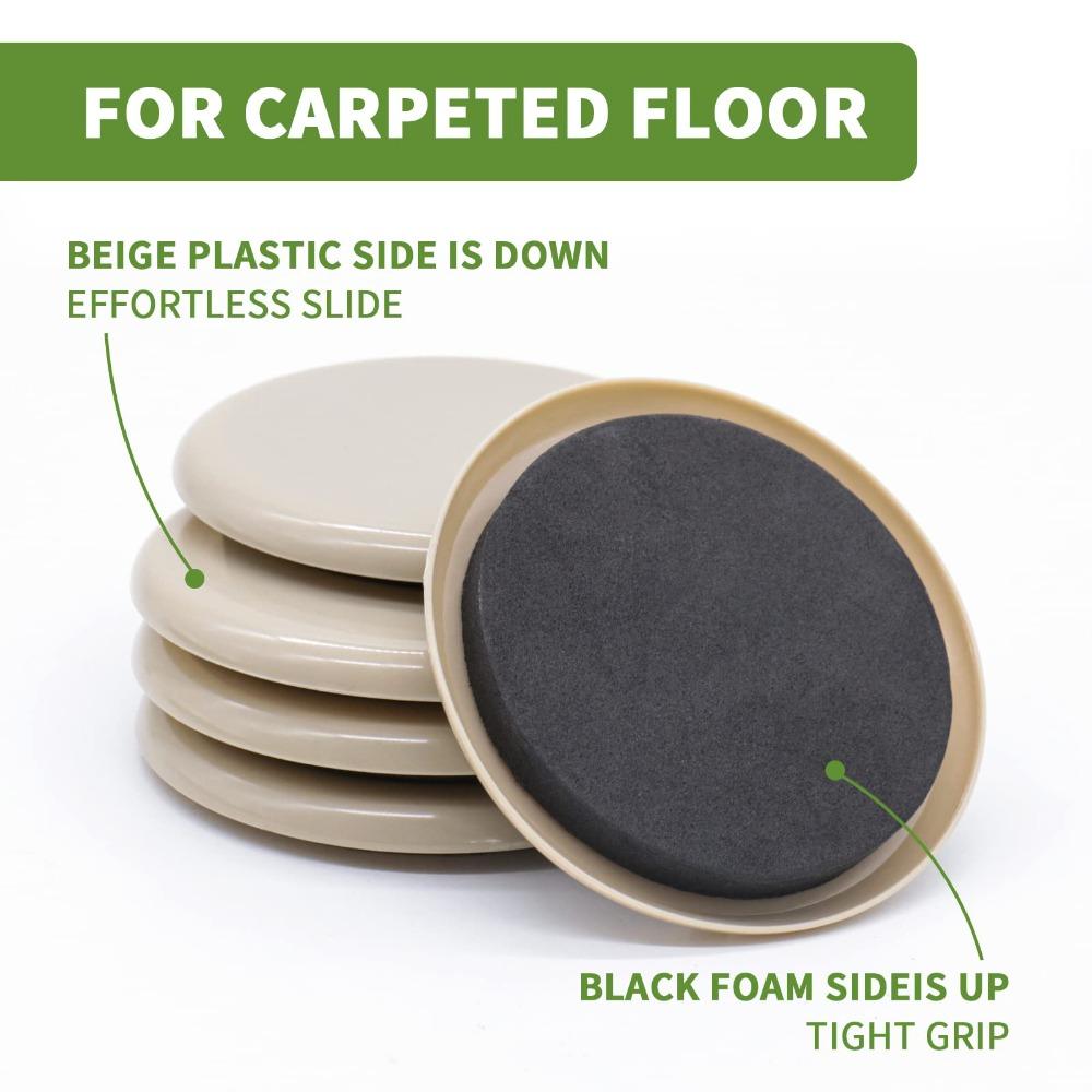 Heavy Duty Furniture Sliders Round Furniture Moving Slider Leg Pads Floors Protectors