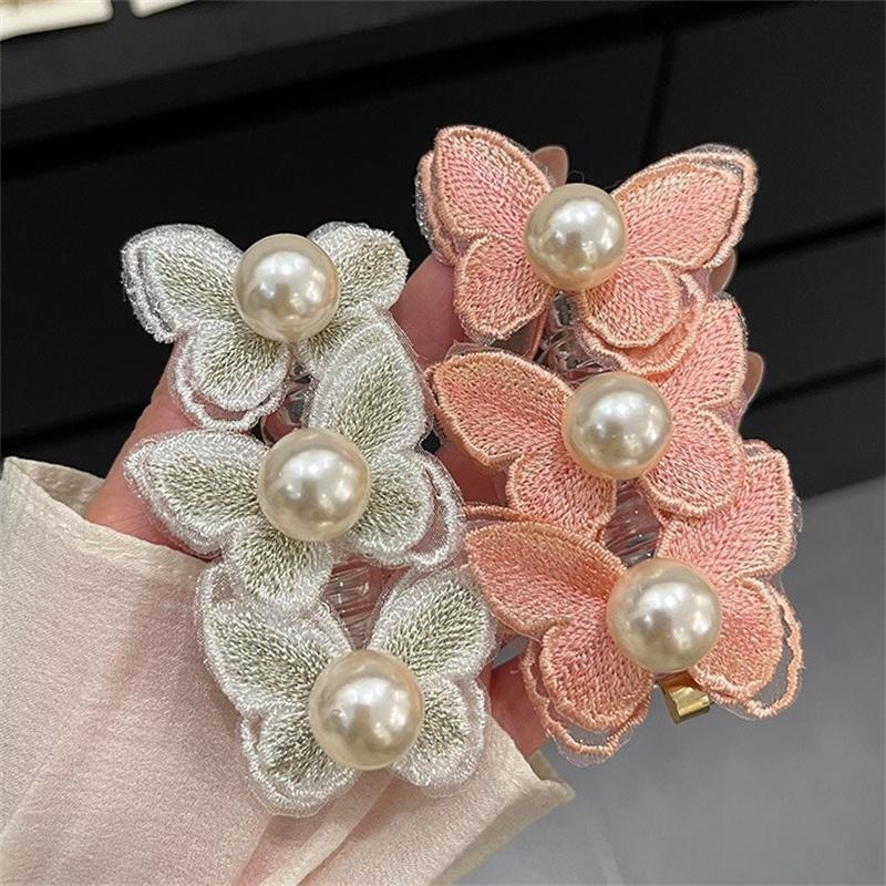 Schmetterling Perle Glattes Haarseil Haarbänder Stirnband Telefondraht Haarbänder Pferdeschwanz Haarseil