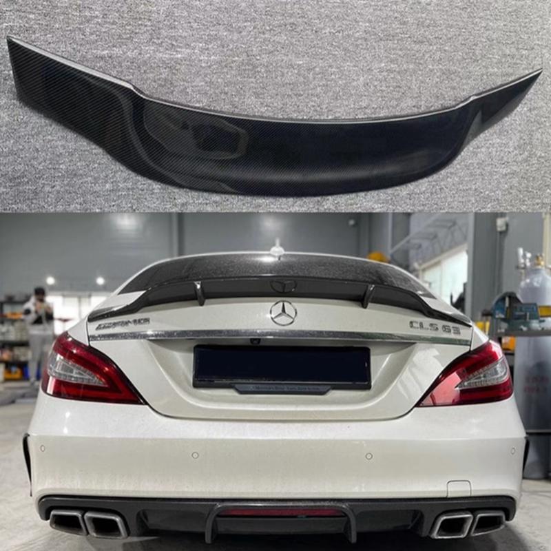 For Mercedes CLS Class W218 C218 CLS63 AMG 2012-2017 R Style Carbon fiber Rear Wing Trunk Boot Cover Car Styling Spoiler