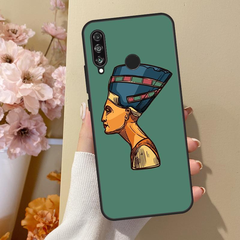 Egypt Nefertiti Ankh For Huawei Nova 7i 8i 11i 12i 12s Y73 Y70 Y90 Y60 Y72 Y61 Y91 9 10 SE P30 Pro P40 Lite Case