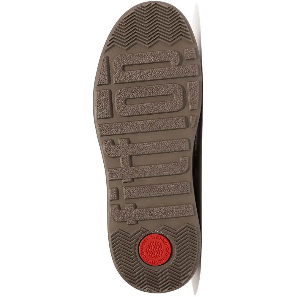 Fitflop F-Mode Wildleder Plateau Reißverschluss Knöchel Schuhe überarbeitet
