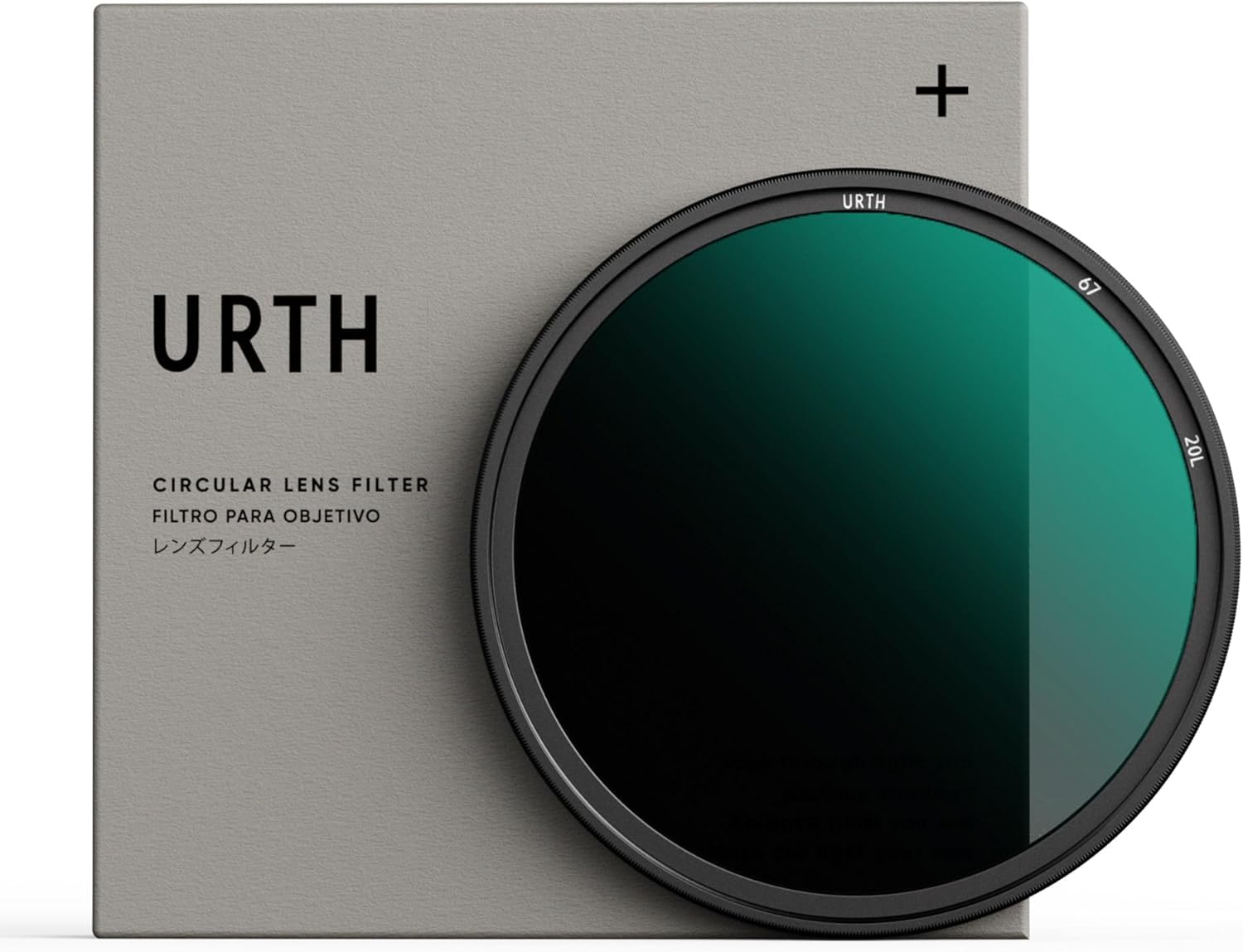 Urth 67mm ND8 Lens Filter Fixed ND Lens Filter Transmission Nano Optical Glass (Plus+), 3-Stop (High / 20-Layer Coating)