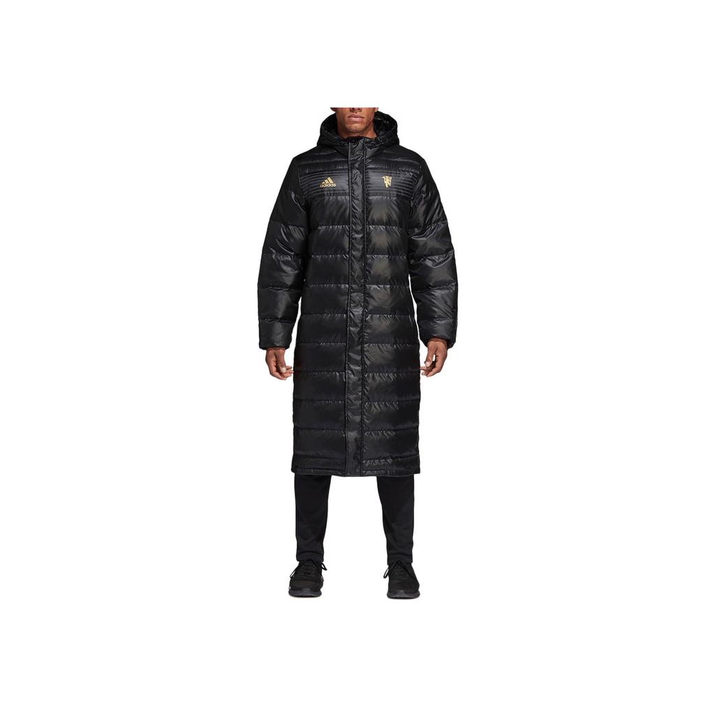 Adidas Logo Print Hooded Warm Down Jacket Men Jacket Black CY6113