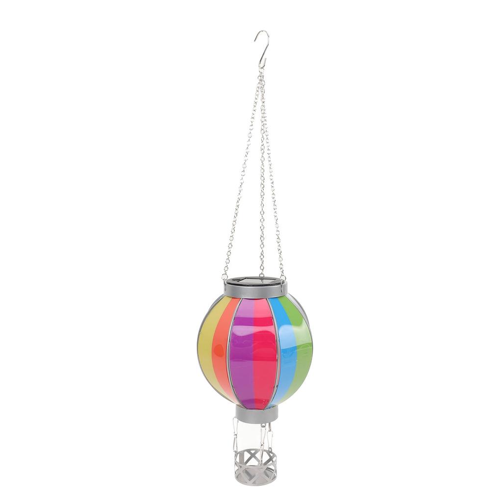 Hot Air Balloon Solar Lantern with Candle Holder Decorative Solar Hot Air Balloon Flickering Flame