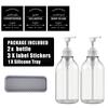 500ml Bathroom Soap Dispenser Bottle Shampoo Shower Gel Refillable Bottle Travel Storage Bottle Transparent Lotion Bottles with Labels